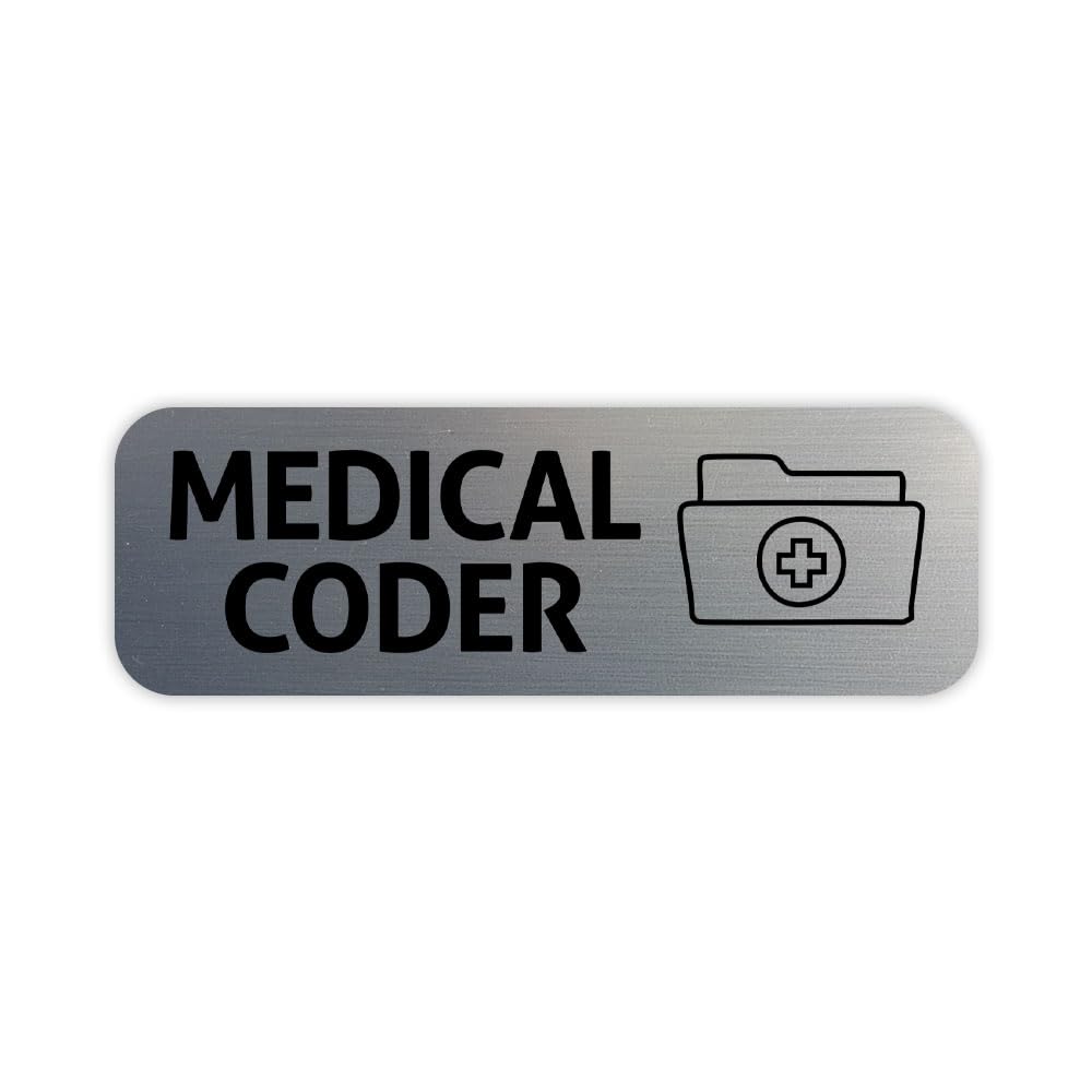 Medical Coder 1 x 3" Rounded Corner Name Badge | Medical Facilities