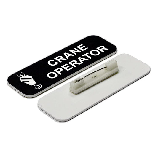 Crane Operator 1 x 3" Name Tag/Badge - Name Tag Badge