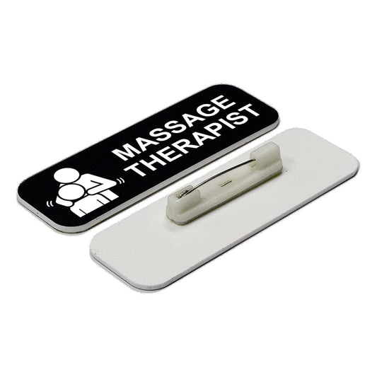 Massage Therapist 1 x 3" Name Tag/Badge - Name Tag Badge