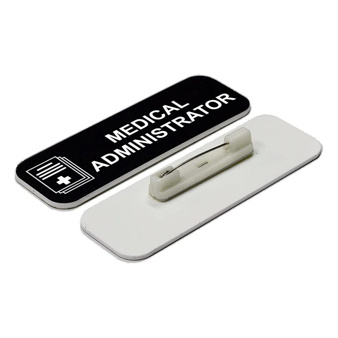 Medical Administrator 1 x 3" Name Tag/Badge, (3 Pack)