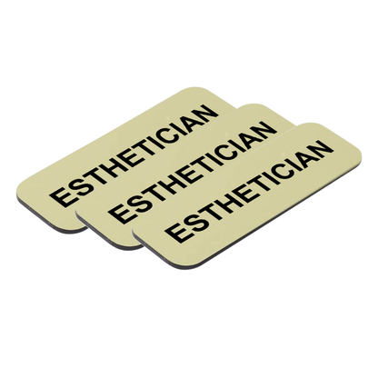 Esthetician 1 x 3" Name Tag/Badge, (3 Pack)