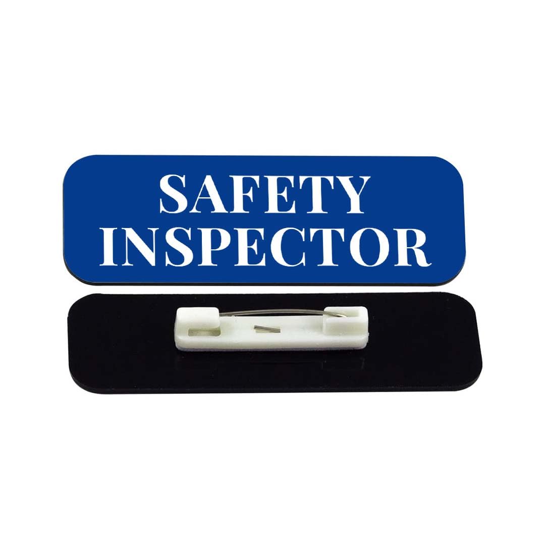 Safety Inspector 1 x 3" Rounded Corner Name Badge | Stock Name Badges