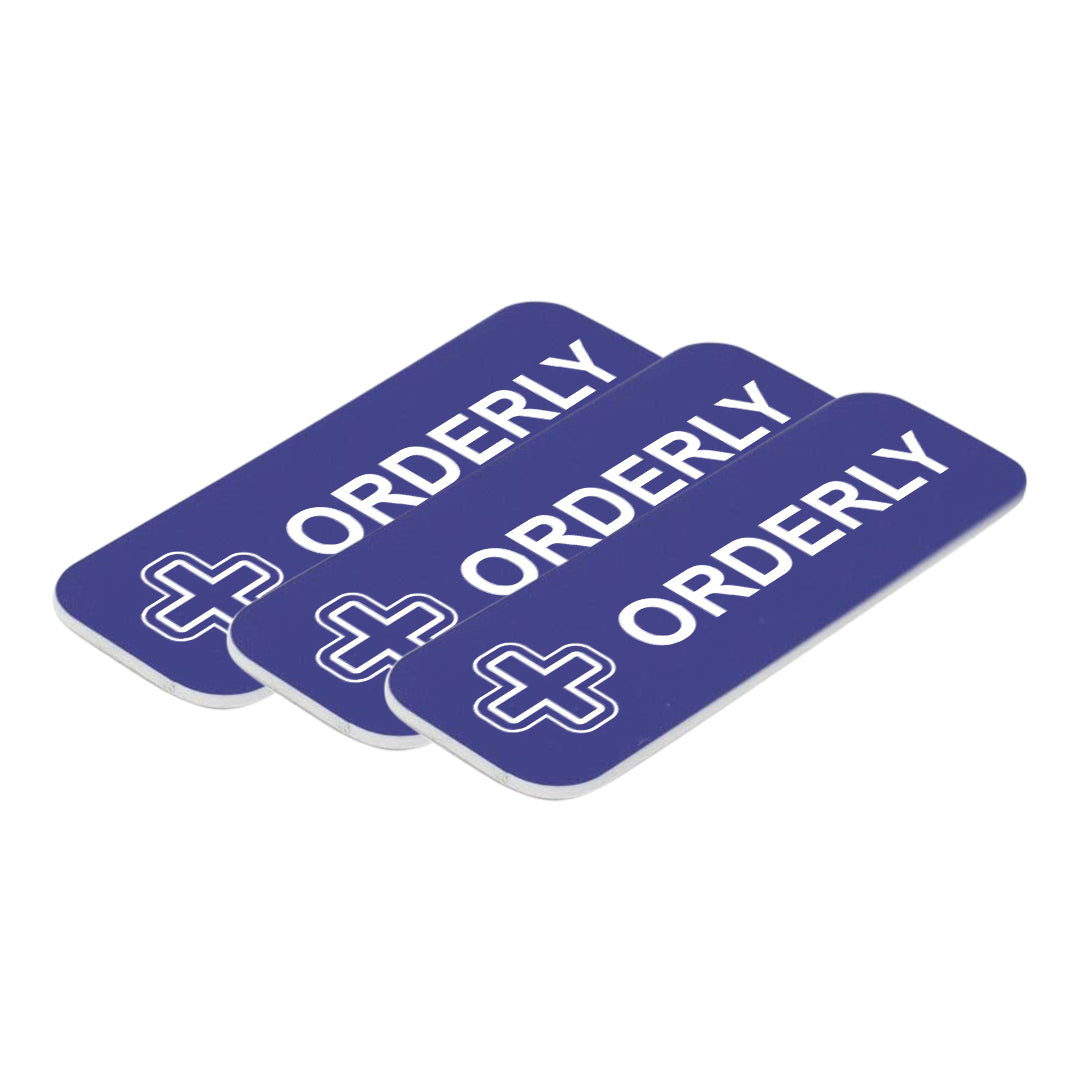 Orderly 1 x 3" Name Tag/Badge, (3 Pack)