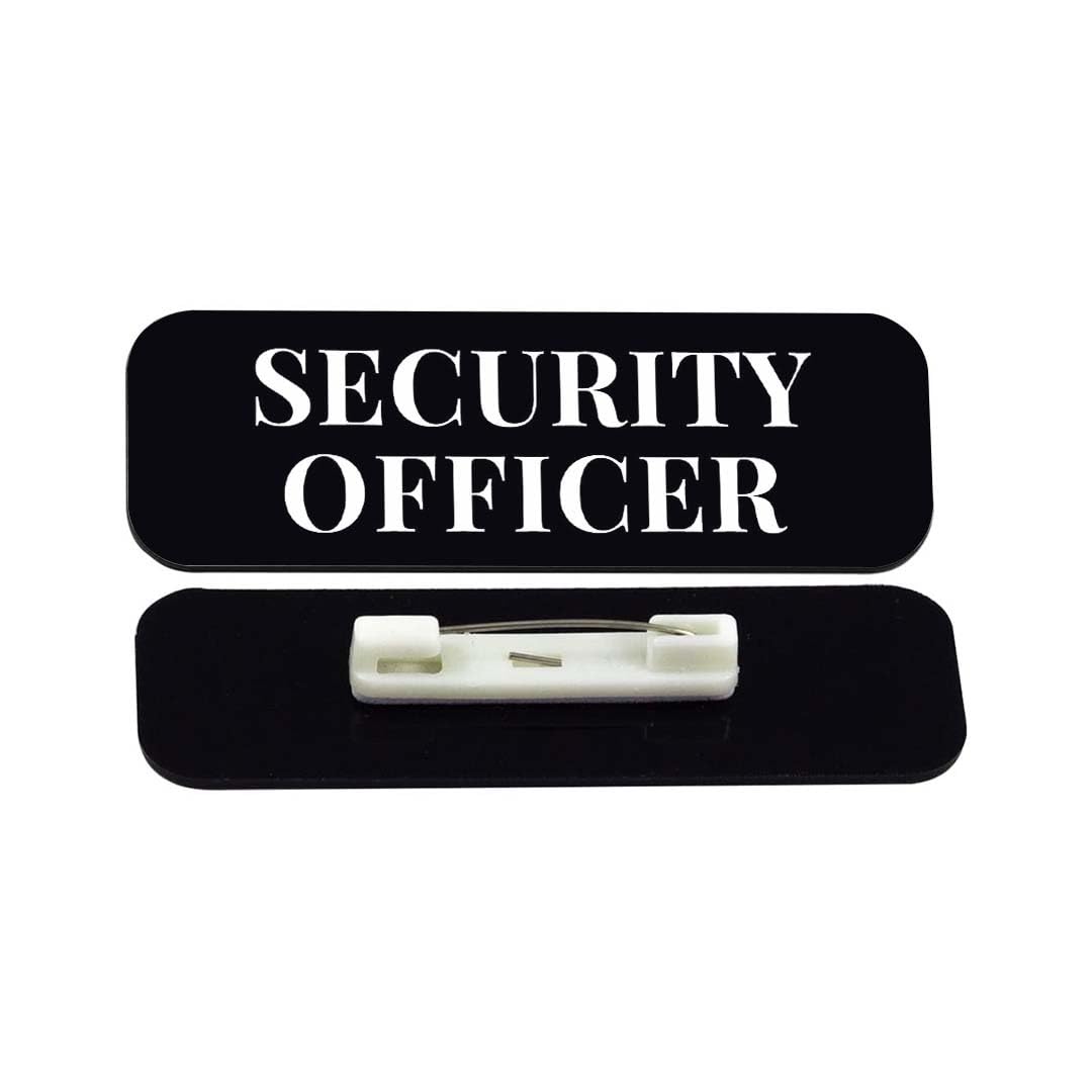 Security Officer 1 x 3" Rounded Corner Name Badge | Stock Name Badges