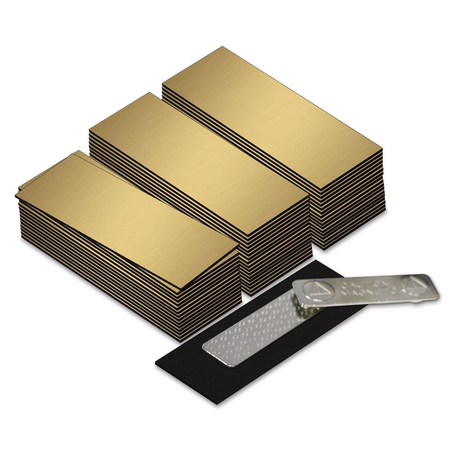 1" x 3" Name Tag Badge Blanks with Magnetic Backing - 50 Pack