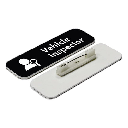 Vehicle Inspector Graphic 1 x 3" Name Tag/Badge - Name Tag Badge