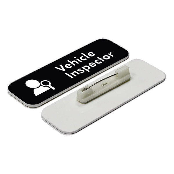 Signs ByLITA Vehicle Inspector Graphic 1 x 3" Name Tag/Badge