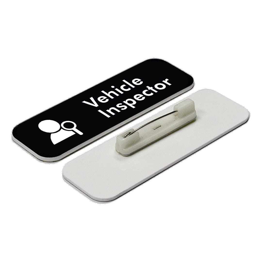 Signs ByLITA Vehicle Inspector Graphic 1 x 3" Name Tag/Badge