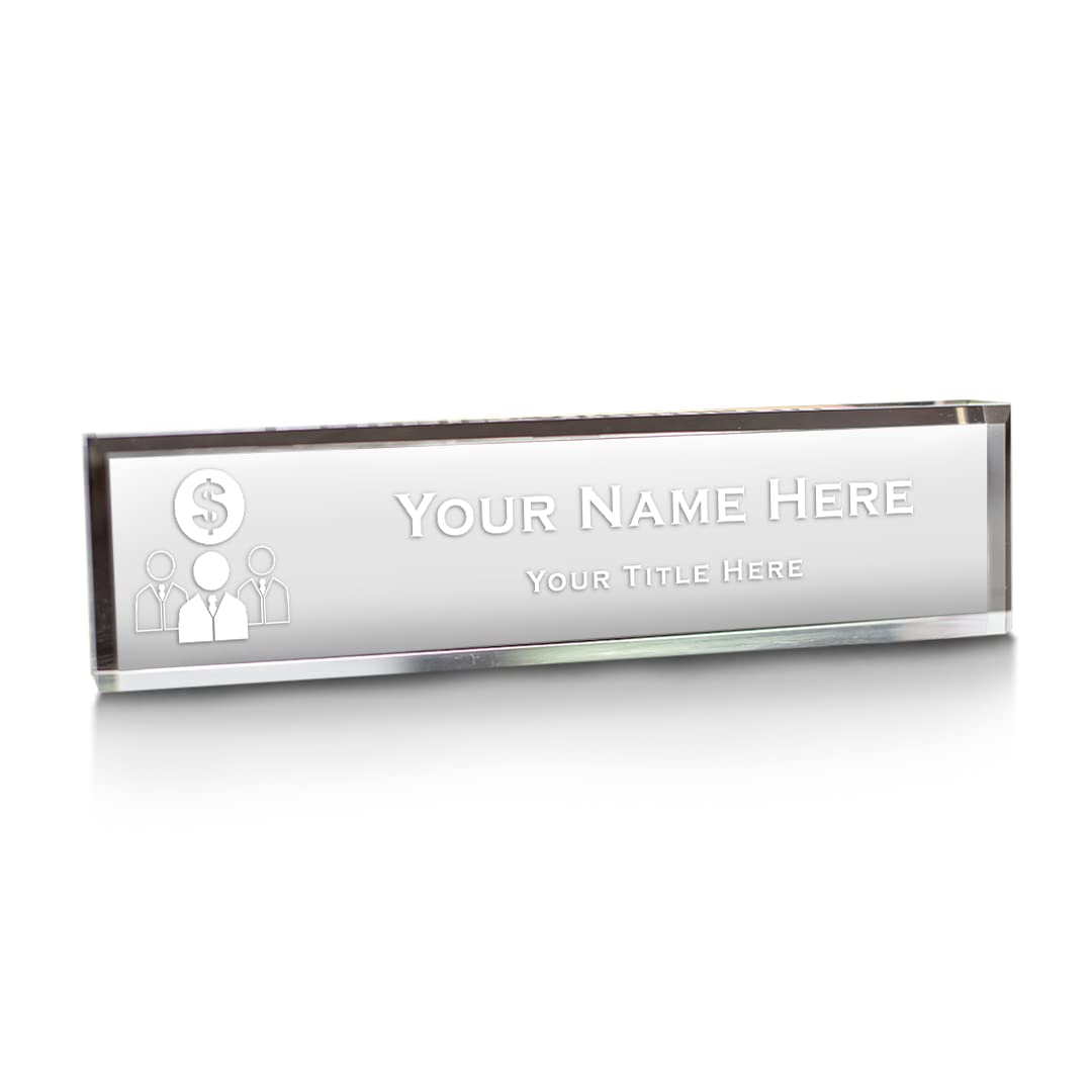 Payroll manager, Personalized Acrylic Desk Sign (2 x 10")
