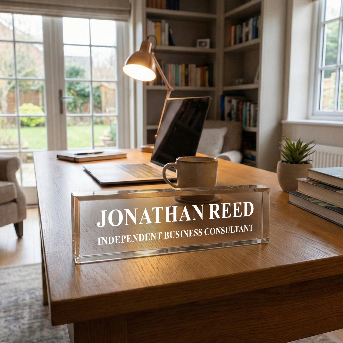 Clear Acrylic Desk Name Plate