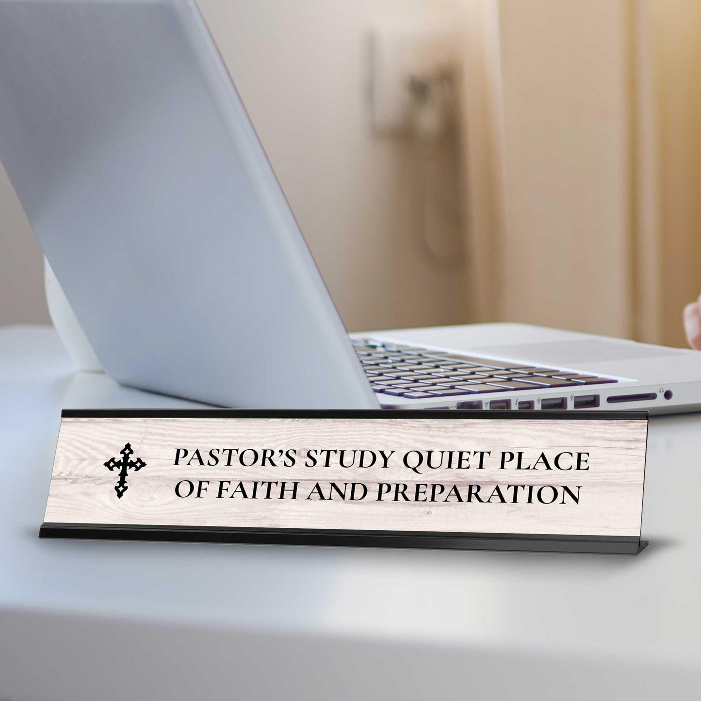 Church Leader Role and Titles 2 x 10" Desk Sign with Aluminium Frame