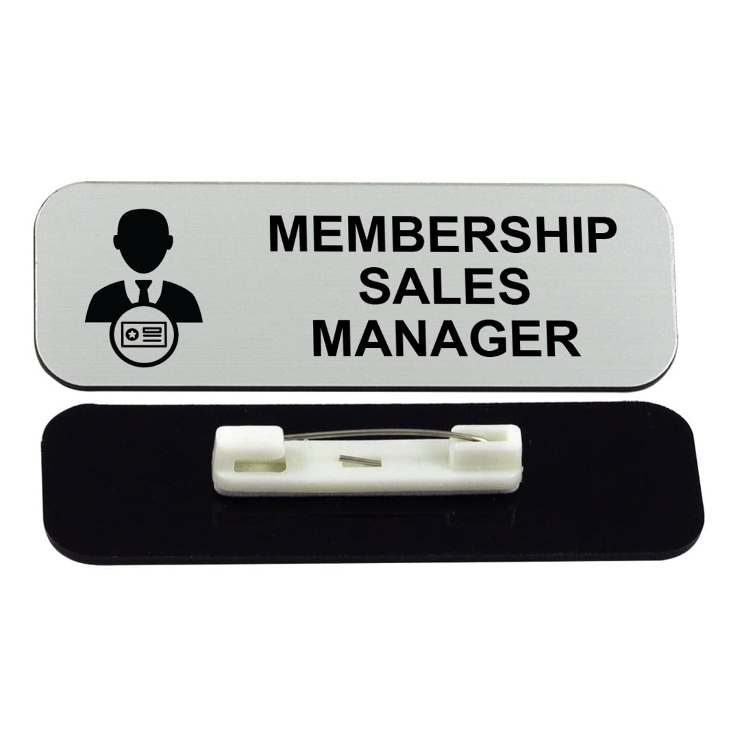 Signs ByLITA Membership Sales Manager 1 x 3" Name Tag/Badge, (3 Pack)