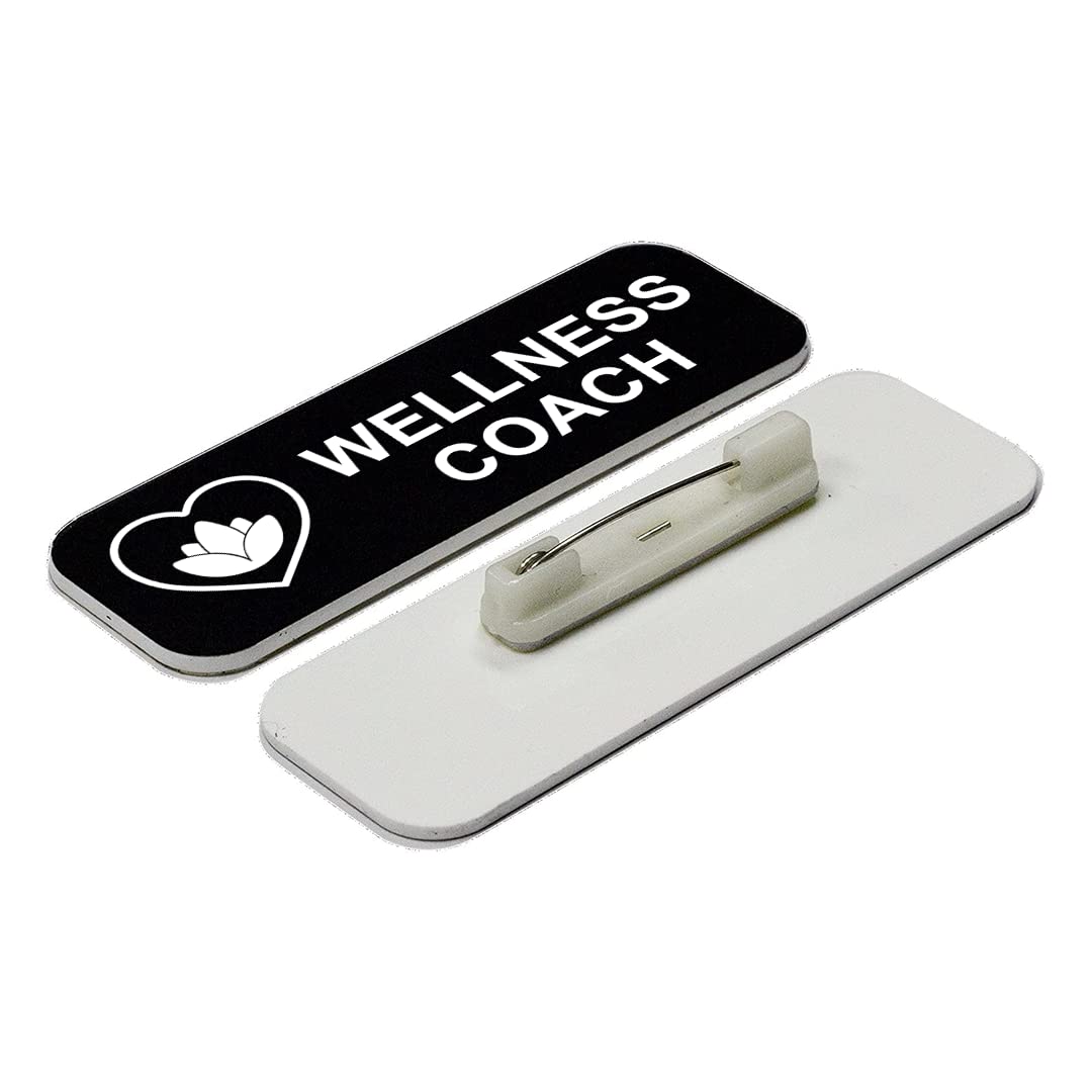 Signs ByLITA, Wellness Coach 1 x 3" Name Tag/Badge, (3 Pack)
