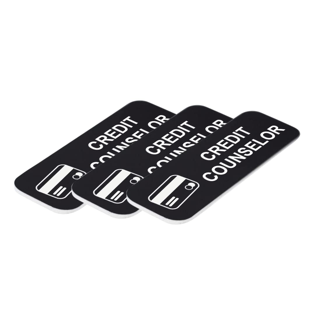 Credit Counselor 1 x 3" Name Tag/Badge, (3 Pack)