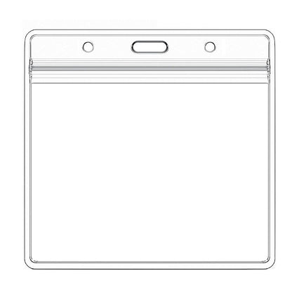 All Quality Badges Horizontal Resealable ID Card Name Badge Tag Holder
