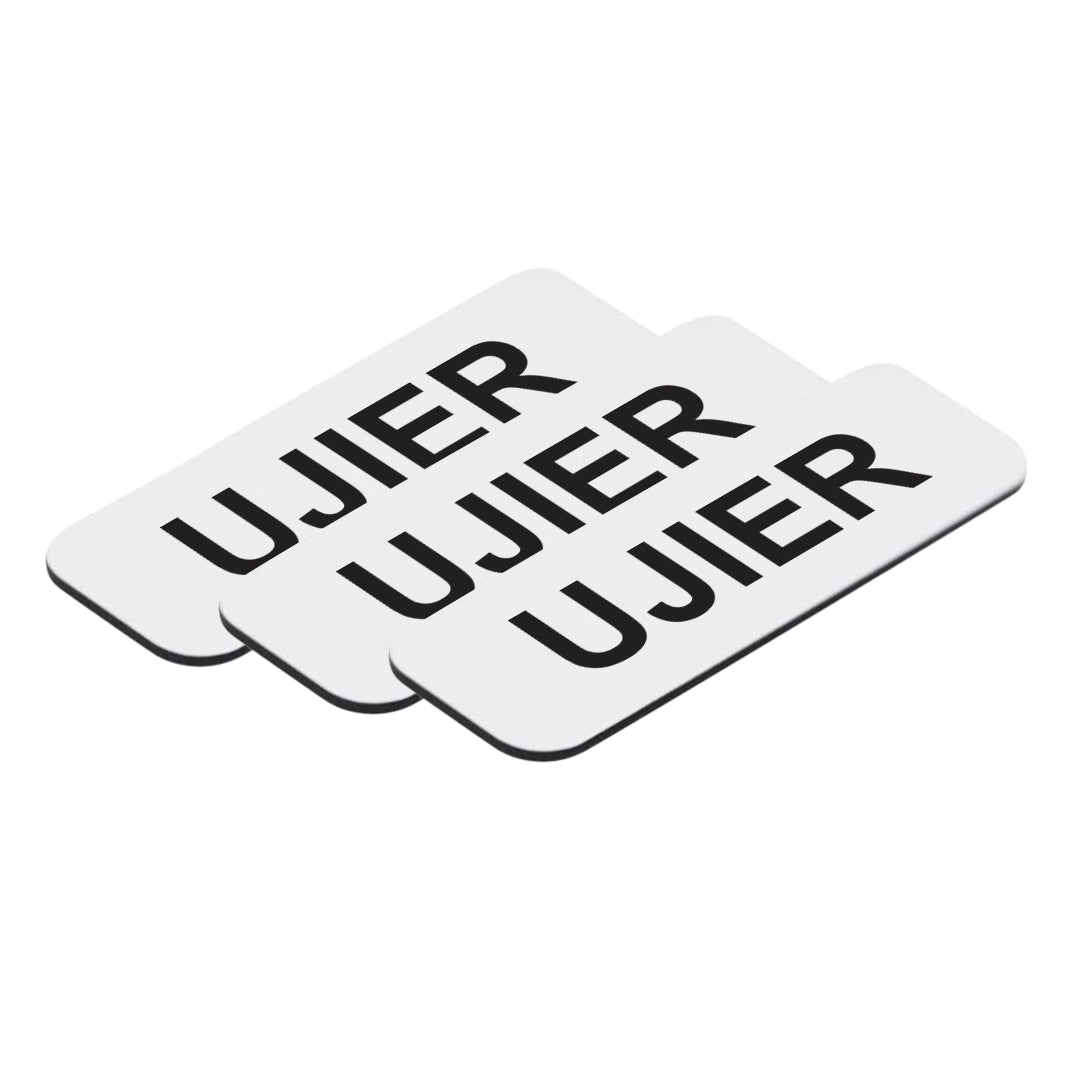 Ujier 1 x 3" Name Tag, (3 Pack)