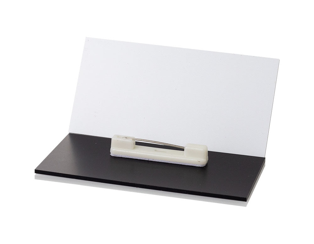 White 1-1/2" X 3" Name Tag / Badge Blanks with Pin - 10 Pack