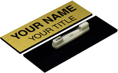 3" x 1" Engraved Plastic Name Tag (Square Corners)