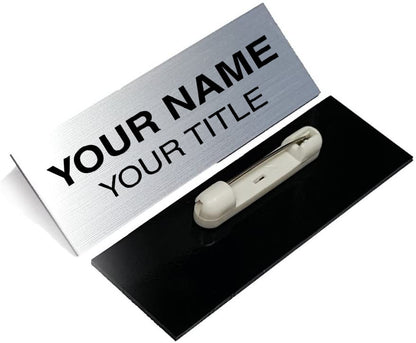 3" x 1" Engraved Plastic Name Tag (Square Corners)