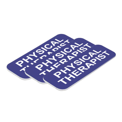 Blue Physical Therapist 1 x 3" Name Tag, (3 Pack)