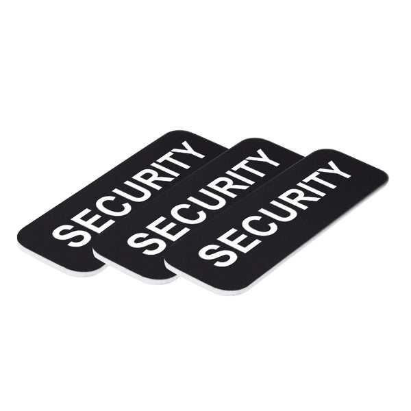 Security 1 x 3" Name Tag (3 Pack)