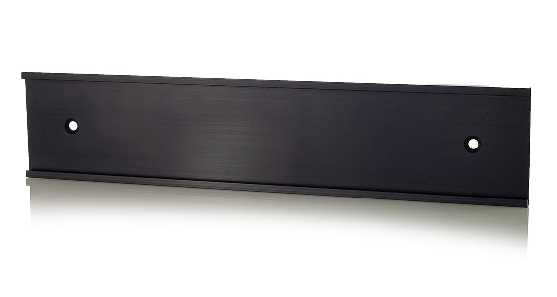 Black Office Wall Name Plate Holder - 2" x 8" / 2" x 10"