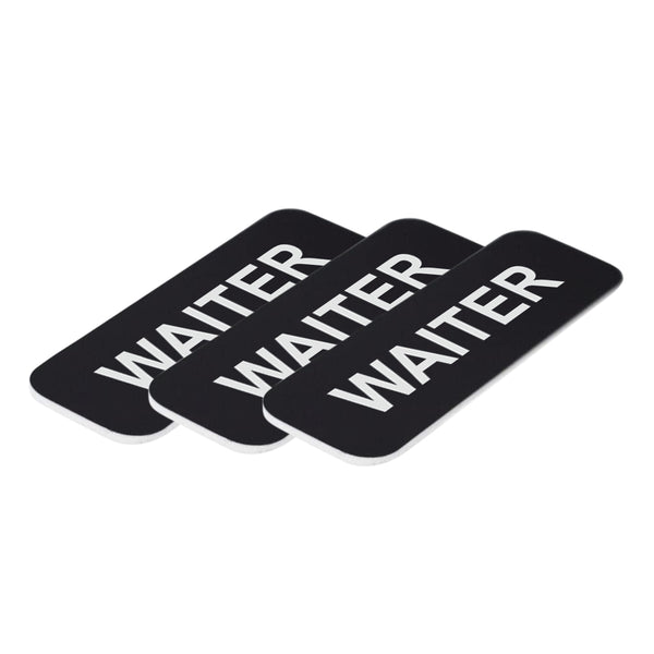 Waiter 1 x 3" Name Tag, (3 Pack)