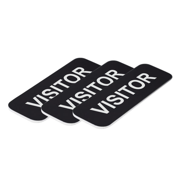 Visitor 1 x 3" Name Tag, (3 Pack)
