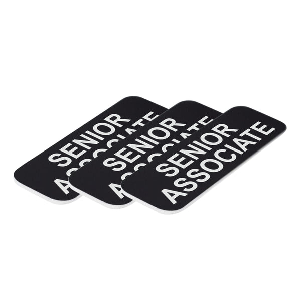 Senior Associate 1 x 3" Name Tag, (3 Pack)