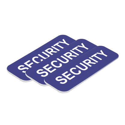 Blue Security 1 x 3" Name Tag (3 Pack)