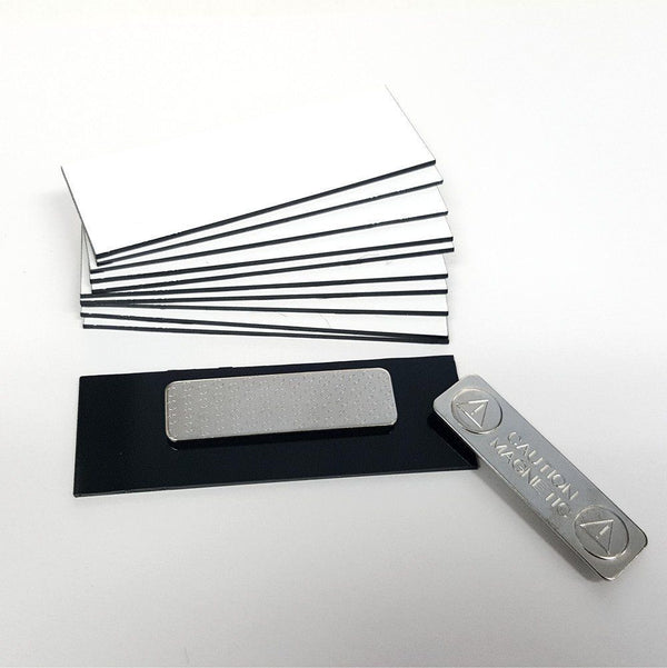 1" x 3" Name Tag Badge Blanks with Magnetic Backing - 50 Pack