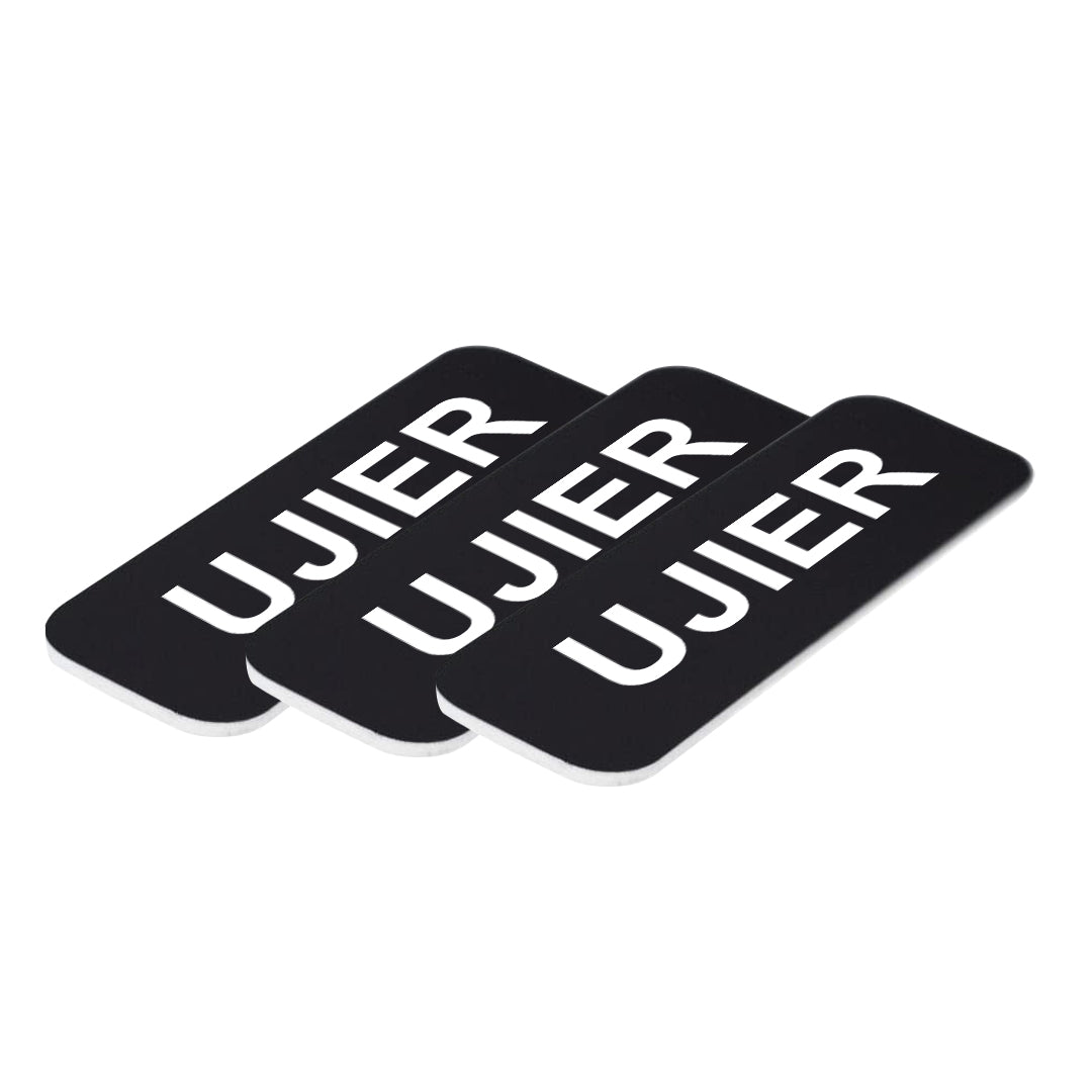 Ujier 1 x 3" Name Tag, (3 Pack)