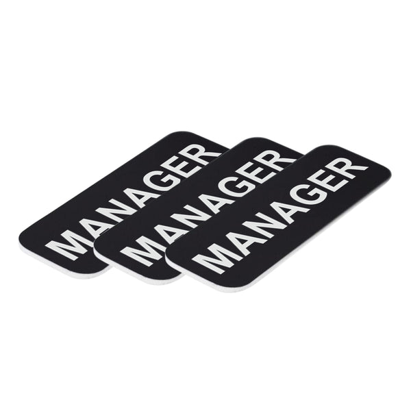 Manager 1 x 3" Name Tag, (3 Pack)