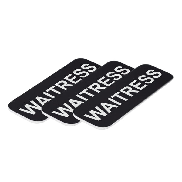 Waitress 1 x 3" Name Tag, (3 Pack)
