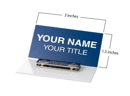 3" x 1-1/2" Engraved Plastic Name Tag (Square Corners)