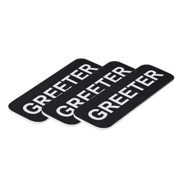 Greeter 1 x 3" Name Tag, (3 Pack)