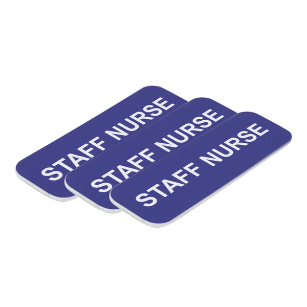 Staff Nurse 1 x 3" Name Tag, (3 Pack)