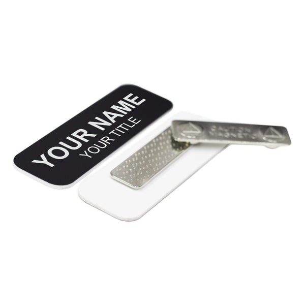 3" x 2" Engraved Plastic Name Tag
